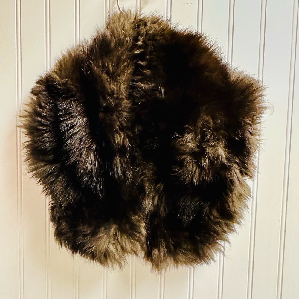 VTG Dark Brown Mink Stole Fur Collar Fur Scarf Fur Wrap Shawl Neck Warmer 30”